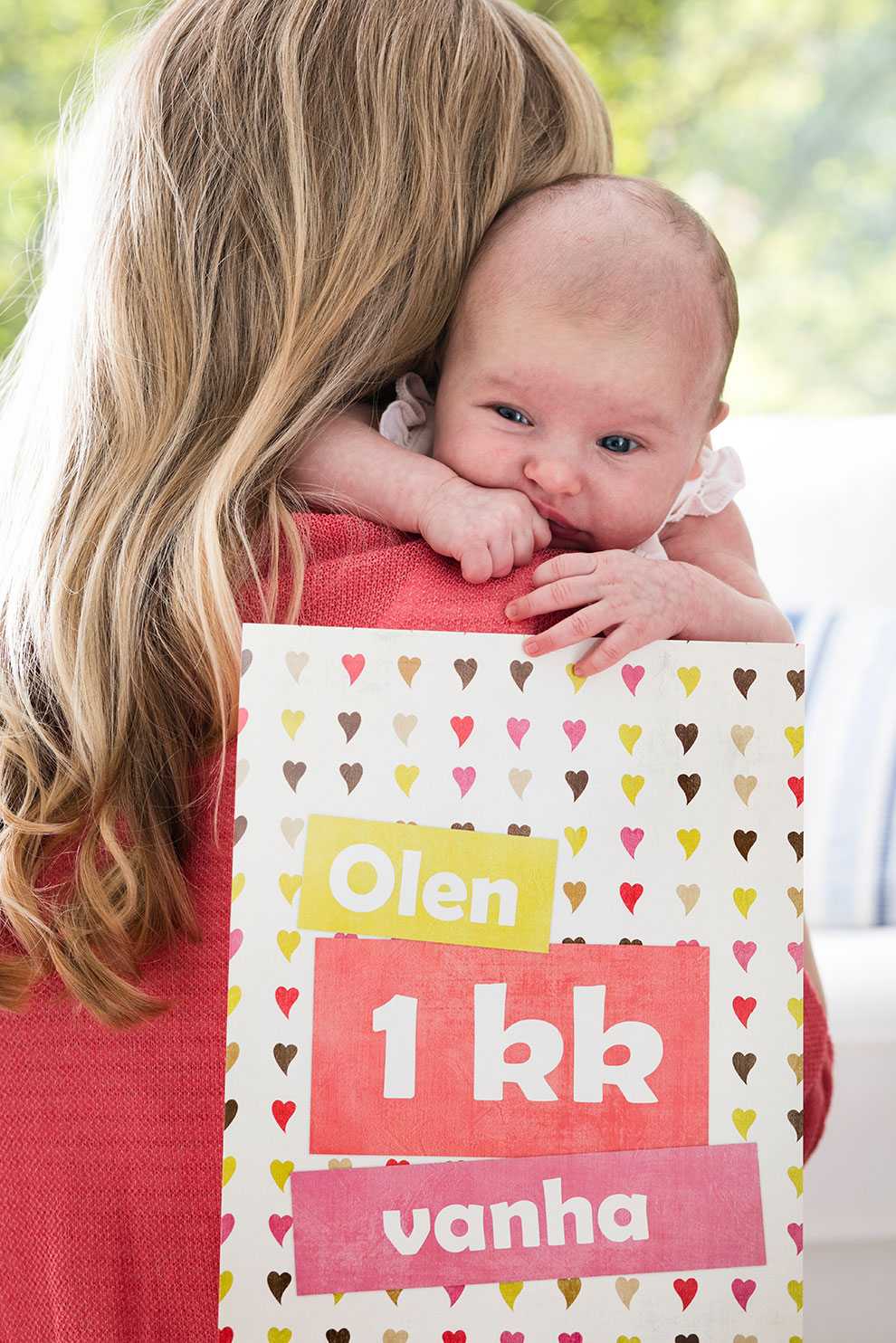 Vauvan tähtihetkikortti: olen 1 kk vanha Vauvan tähtihetkikortti: olen 1 kk vanha
