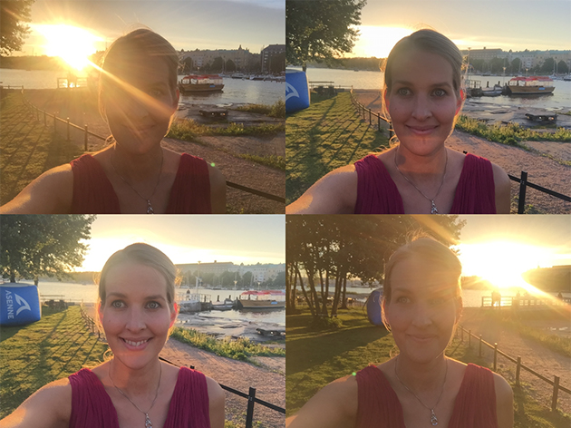 Selfieitä laskevan auringon valossa 5. Selfie pimeässä