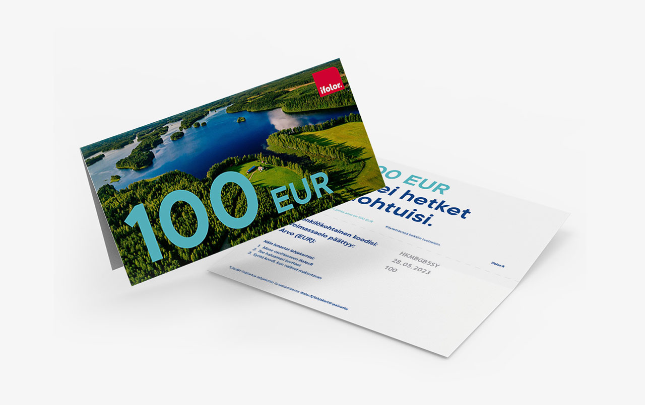 Tilaa painettu 100 euron ifolor-lahjakortti | ifolor